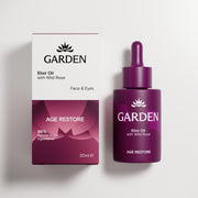 GARDEN Atkuriamasis veido eliksyras su nakvišų ir avokadų aliejais nuo senėjimo, 30 ml