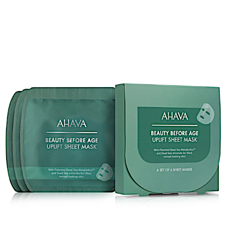 AHAVA BEAUTY BEFORE AGE UPLIFT FIRMING SHEET MASKS, 6 pcs.