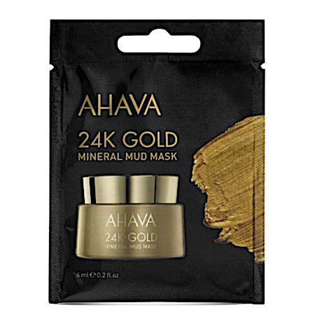 AHAVA MINERAL MUD 24K AUKSO MINERALINĖ PURVO KAUKĖ, 6 ml