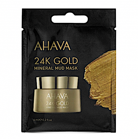 AHAVA MINERAL MUD 24K AUKSO MINERĀLĀ DŪŅU MASKA, 6 ml