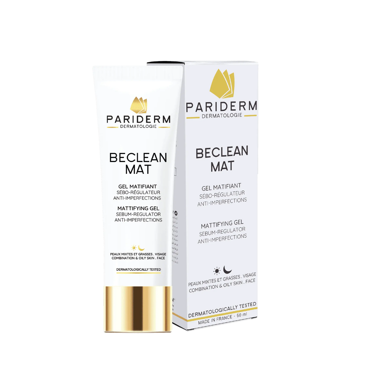 PARIDERM BECLEAN MAT 50  Gelinis Veido Kremas Odos Matinimui