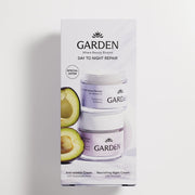 GARDEN "Day to Night Repair" rinkinys: Dieninis atkuriamasis kremas nuo raukšlių 50 ml + Maitinamasis naktinis kremas 50 ml