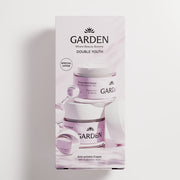 GARDEN "Double Youth" rinkinys: Du veido ir paakių kremai nuo raukšlių su hialurono rūgštimi, 2 x 50 ml