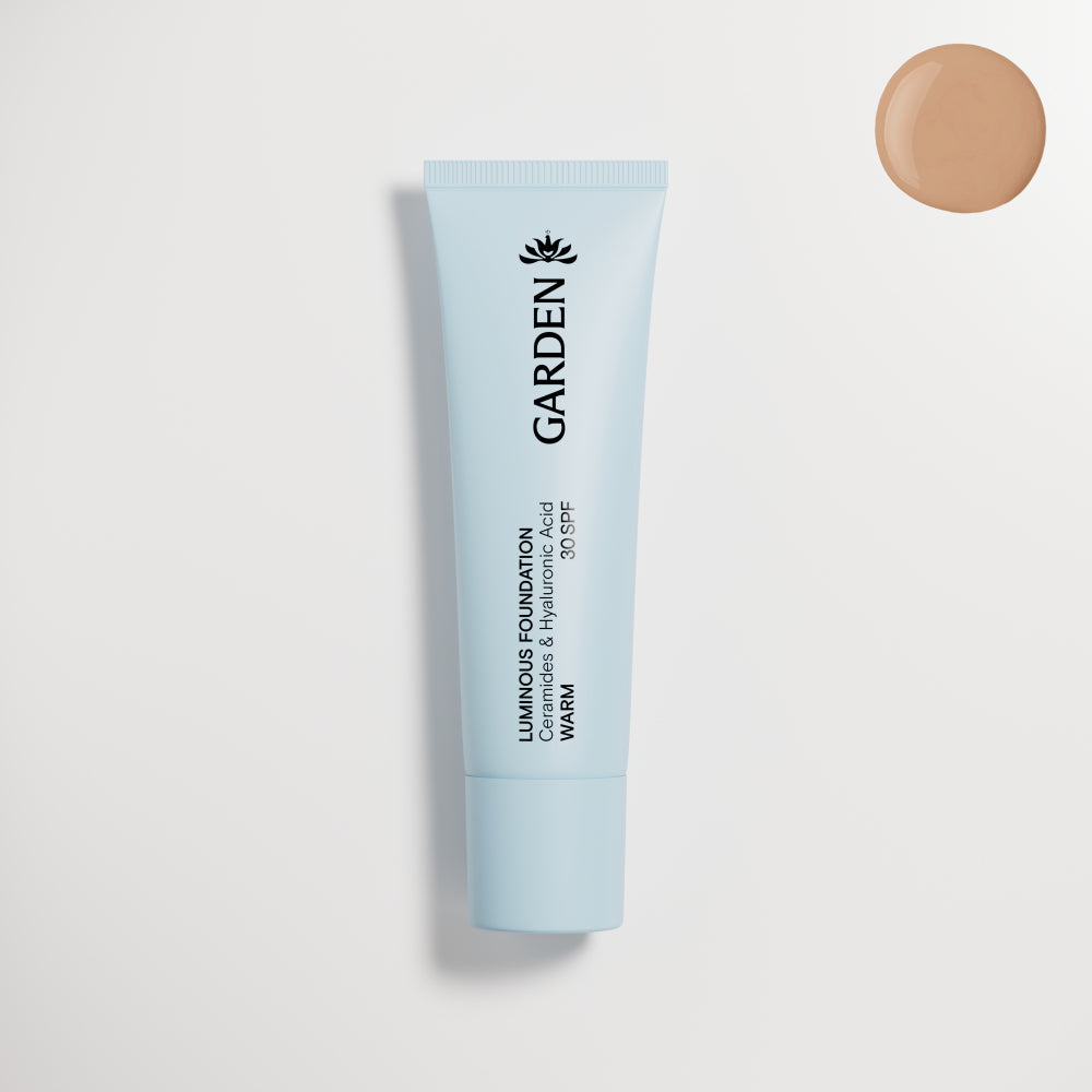 GARDEN Švytintis makiažo pagrindas, Luminous Foundation 104 WARM, 30 ml