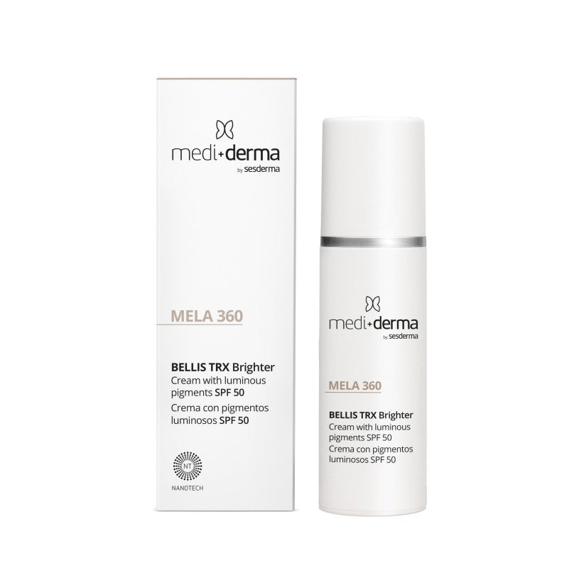 Medi-derma MELA 360 BELLIS TRX Brighter SPF 50 30 ml Depigmentuojantis kremas su šviesą atspindinčiomis dalelėmis