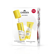 GARDEN SUN BOX "Safe Spritz" Apsauga nuo saulės: purškiamas losjonas kūnui ir veidui + veido kremas su hialurono rūgštimi