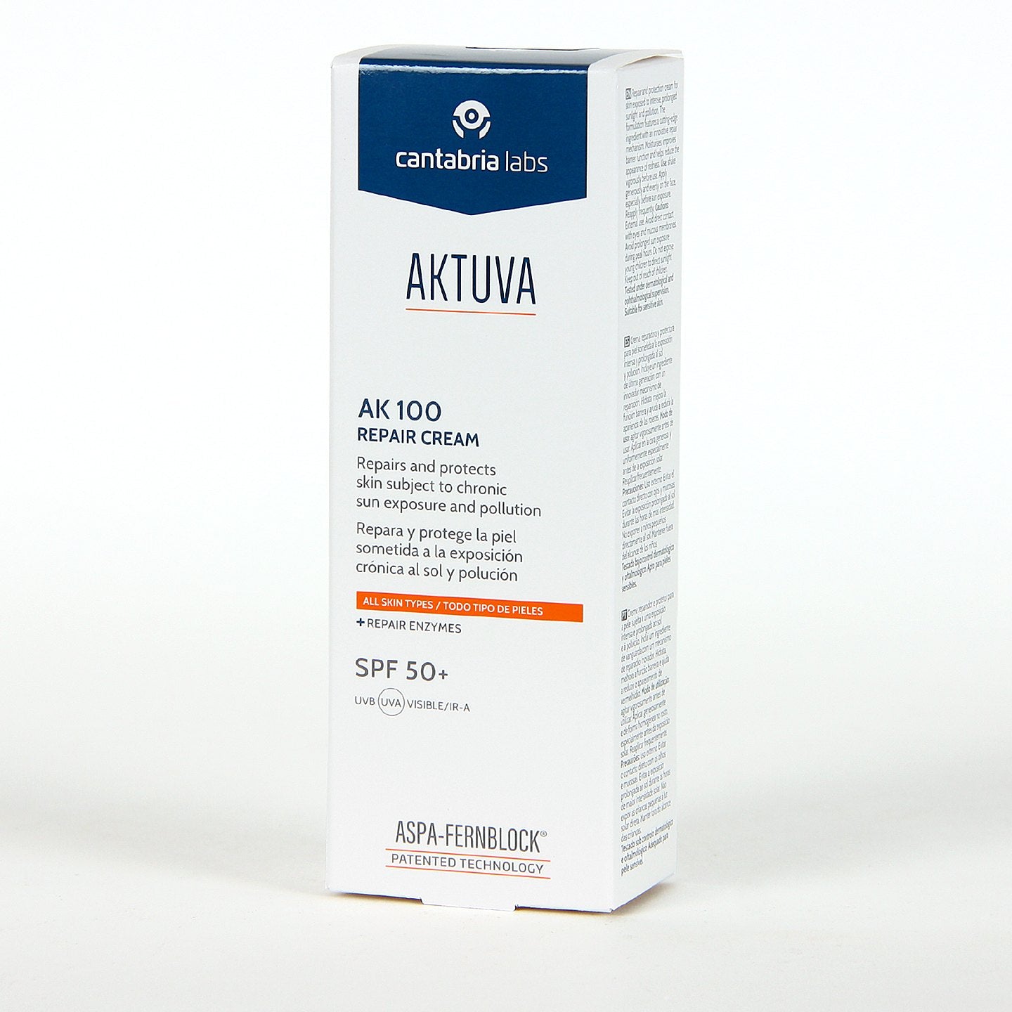 Cantabria labs AKTUVA AK100 REPAIR KREMAS SPF100, 50 ML