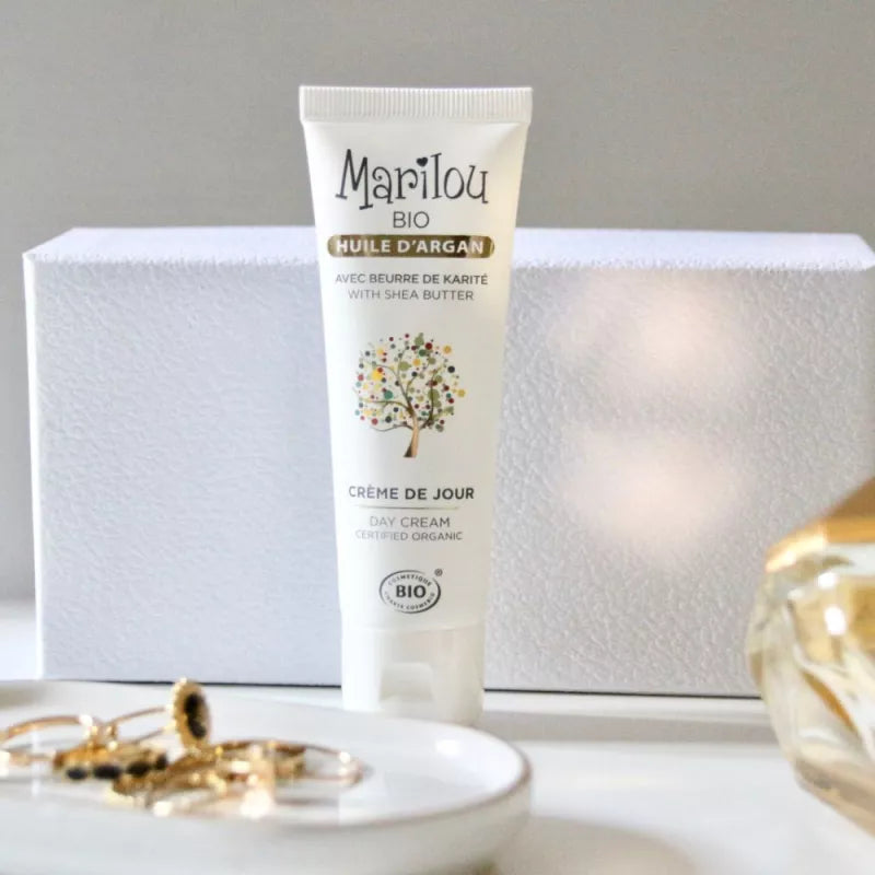 MARILOU BIO Dieninis veido kremas su argano aliejumi, 50 ml