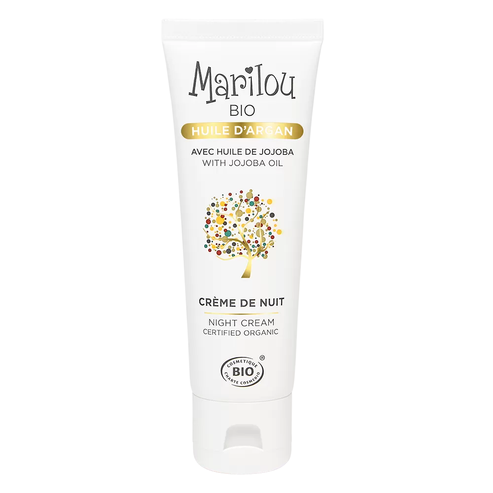 MARILOU BIO Naktinis veido kremas su argano aliejumi, 50 ml