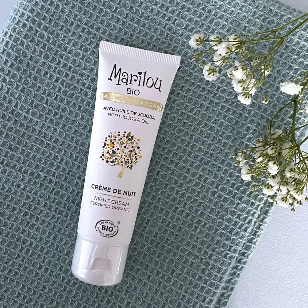 MARILOU BIO Naktinis veido kremas su argano aliejumi, 50 ml