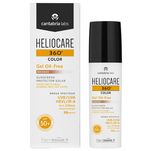 HELIOCARE 360 OIL-FREE APSAUGINIS GELIS NUO SAULĖS SPF50+, 50 ML (Bronze)