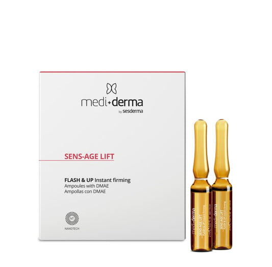 Medi-Derma SENS-AGE LIFT FLASH & UP Stangrinančios ampulės 5x2 ml