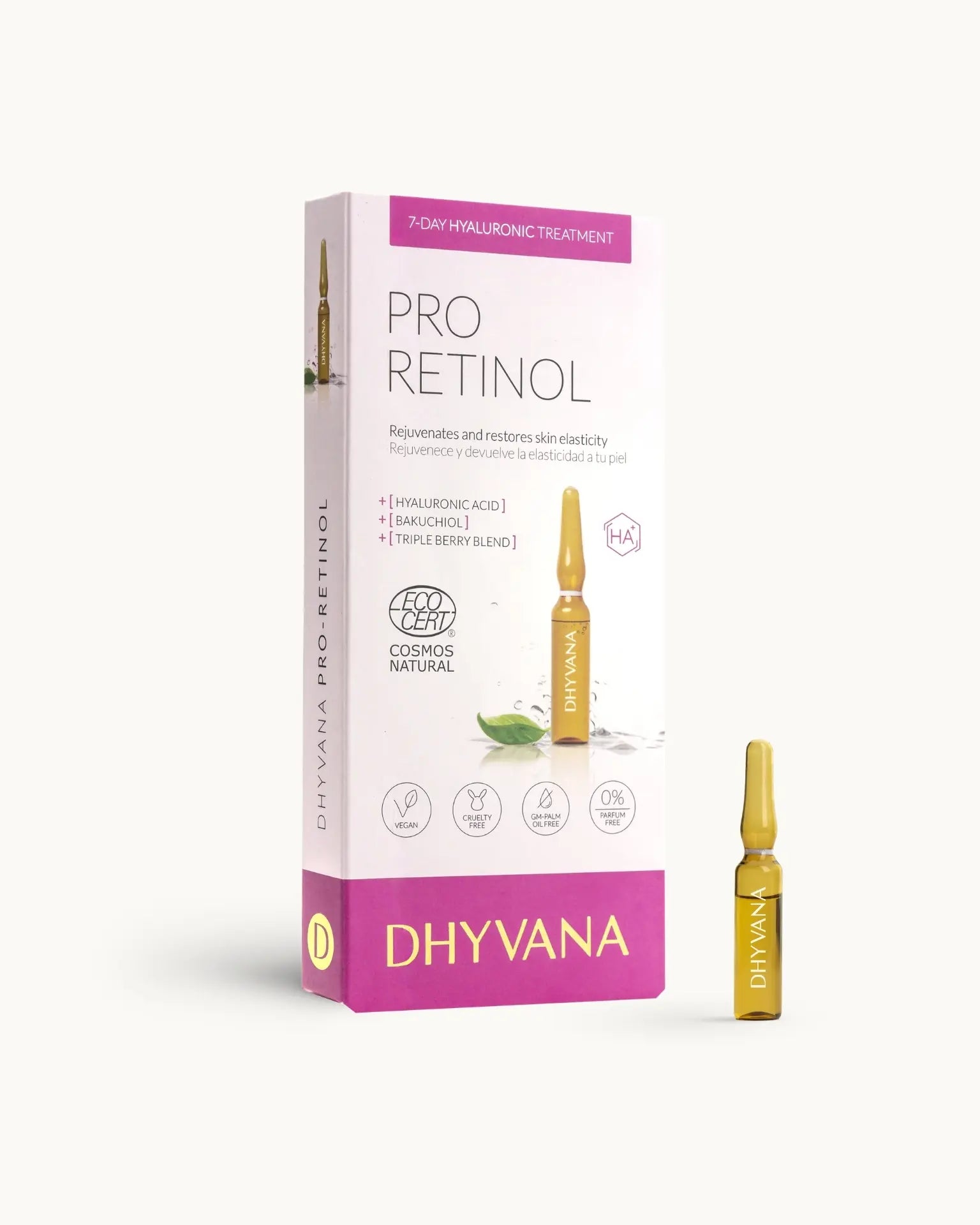 DHYVANA "PRO-RETINOL" Bakuchiol serumas nuo raukšlių, 7x2 ml