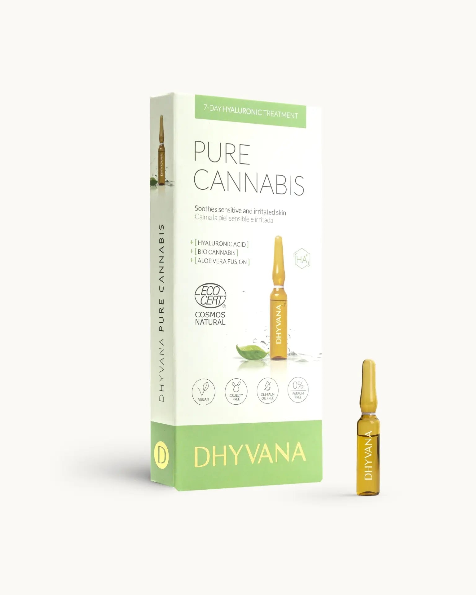 DHYVANA "PURE CANNABIS" Serumas jautriai ir paraudusiai odai, 7x2 ml
