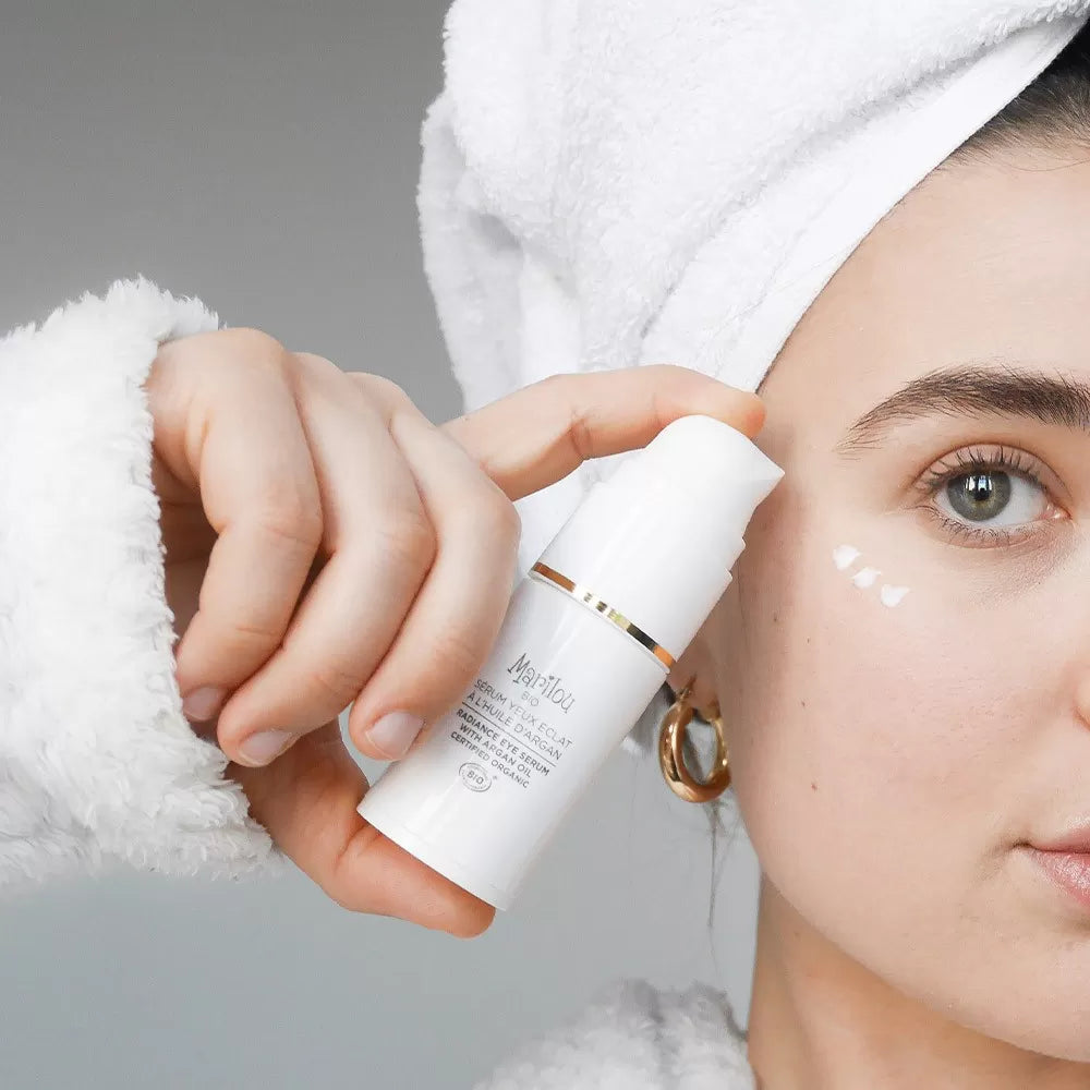 MARILOU BIO Švytėjimo suteikiantis paakių serumas su argano aliejumi, 15 ml