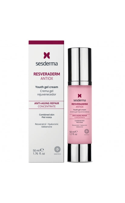 SESDERMA RESVERADERM ANTIOKSIDACINIS GELINIS VEIDO KREMAS, 50 ml