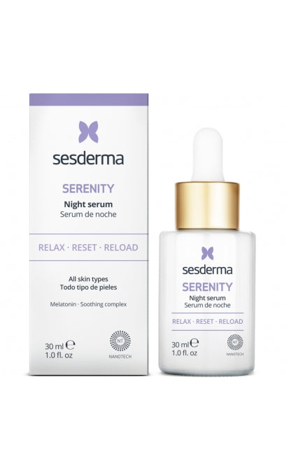 SESDERMA SERENITY NAKTINIS LIPOSOMINIS SERUMAS SU MELATONINU, 30 ML