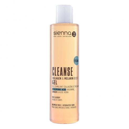 Sienna-X Cleanse Collagen & Melanin Boosting Gel Skatinantis įdegį prabangus valomasis gelis, 200 ml