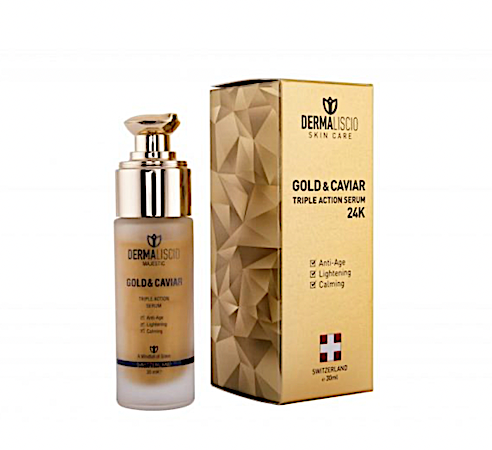 Dermaliscio gold and caviar triple action serum, 30ml